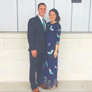 Navy Tulle Bird Dress